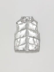 METALLIC QUILTED GILET