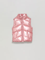 METALLIC QUILTED GILET