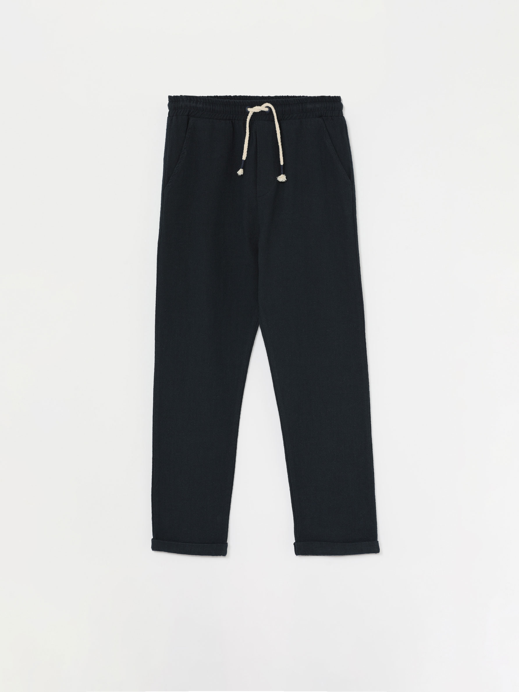 LINEN EFFECT TROUSERS