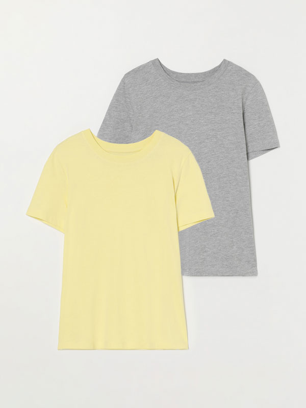 Pack of 2 basic round neck T-shirts