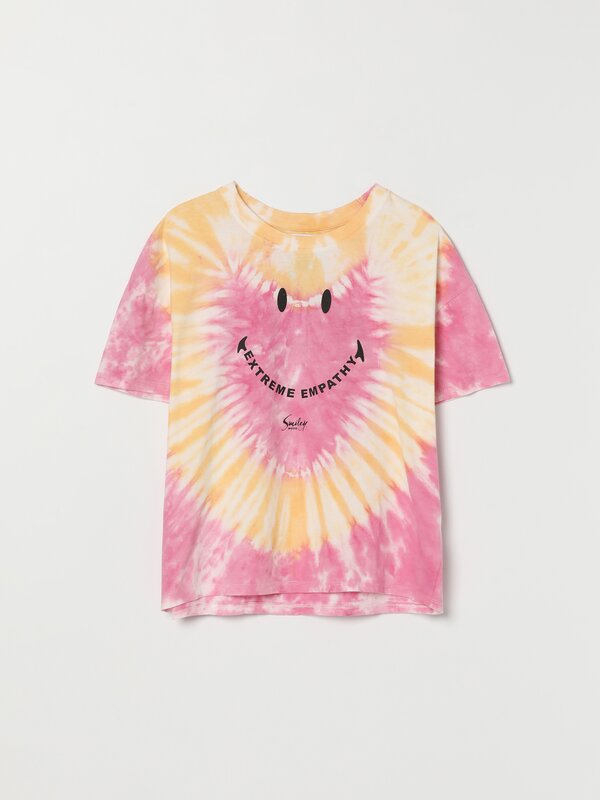 T-shirt em tie-dye do Smiley®