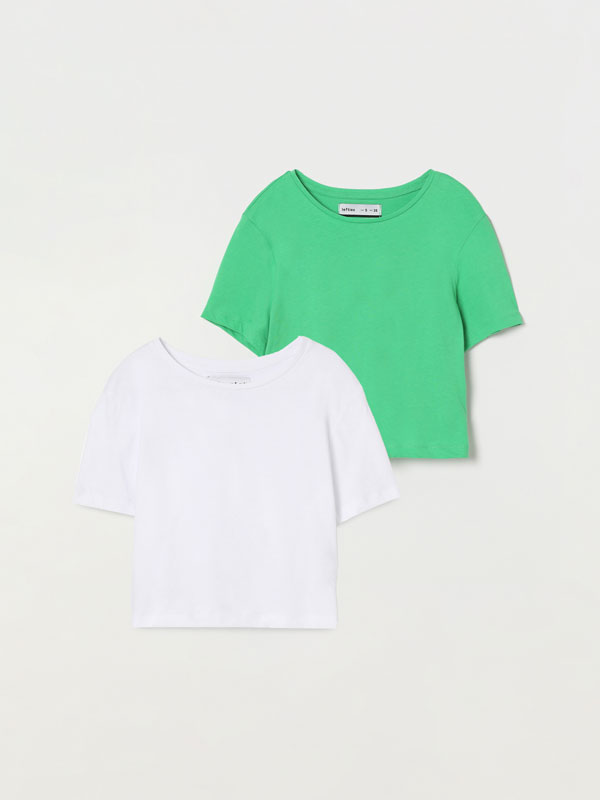 Pack of 2 cropped T-shirts