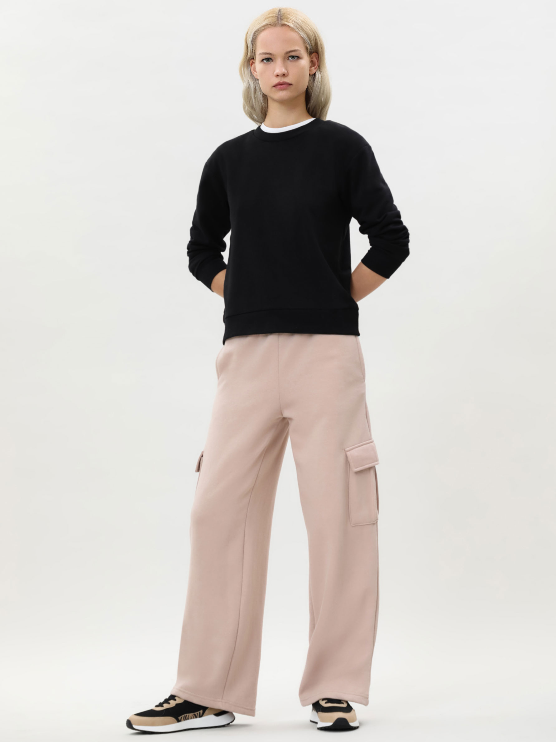 zara wide leg plush trousers