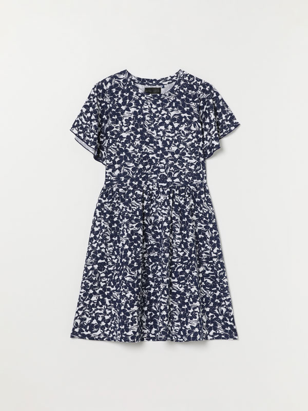 Vestido Corto Manga Corta Escalonado Negro Flores Mujer Corona - Compra  Ahora | Dafiti Chile