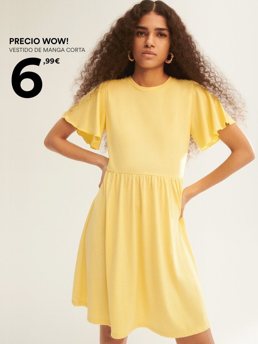 Vestidos de manga corta de mujer | Lefties Nueva Colección