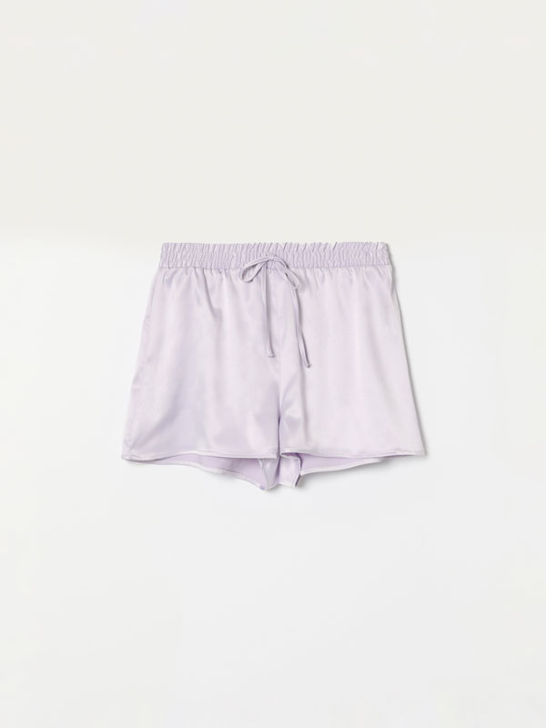Satiny pyjama shorts