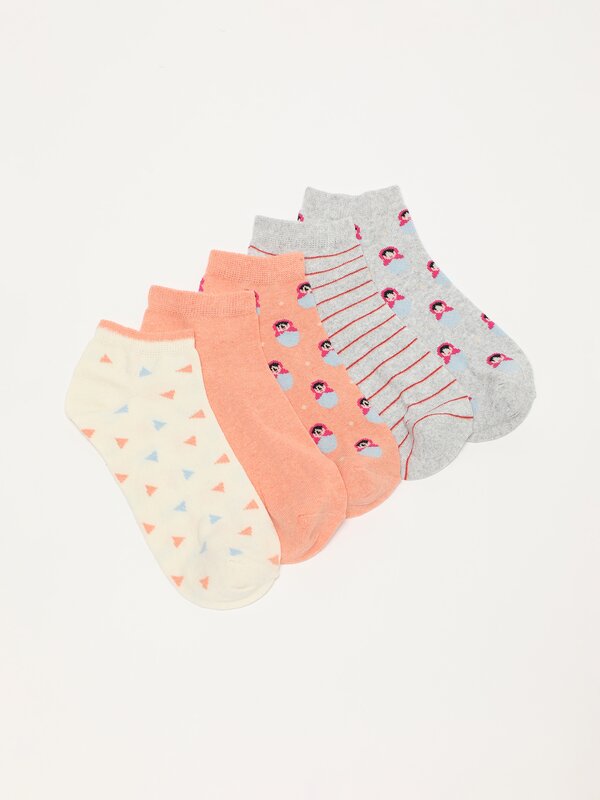 Pack de 5 pares de calcetíns nocelleiros combinados