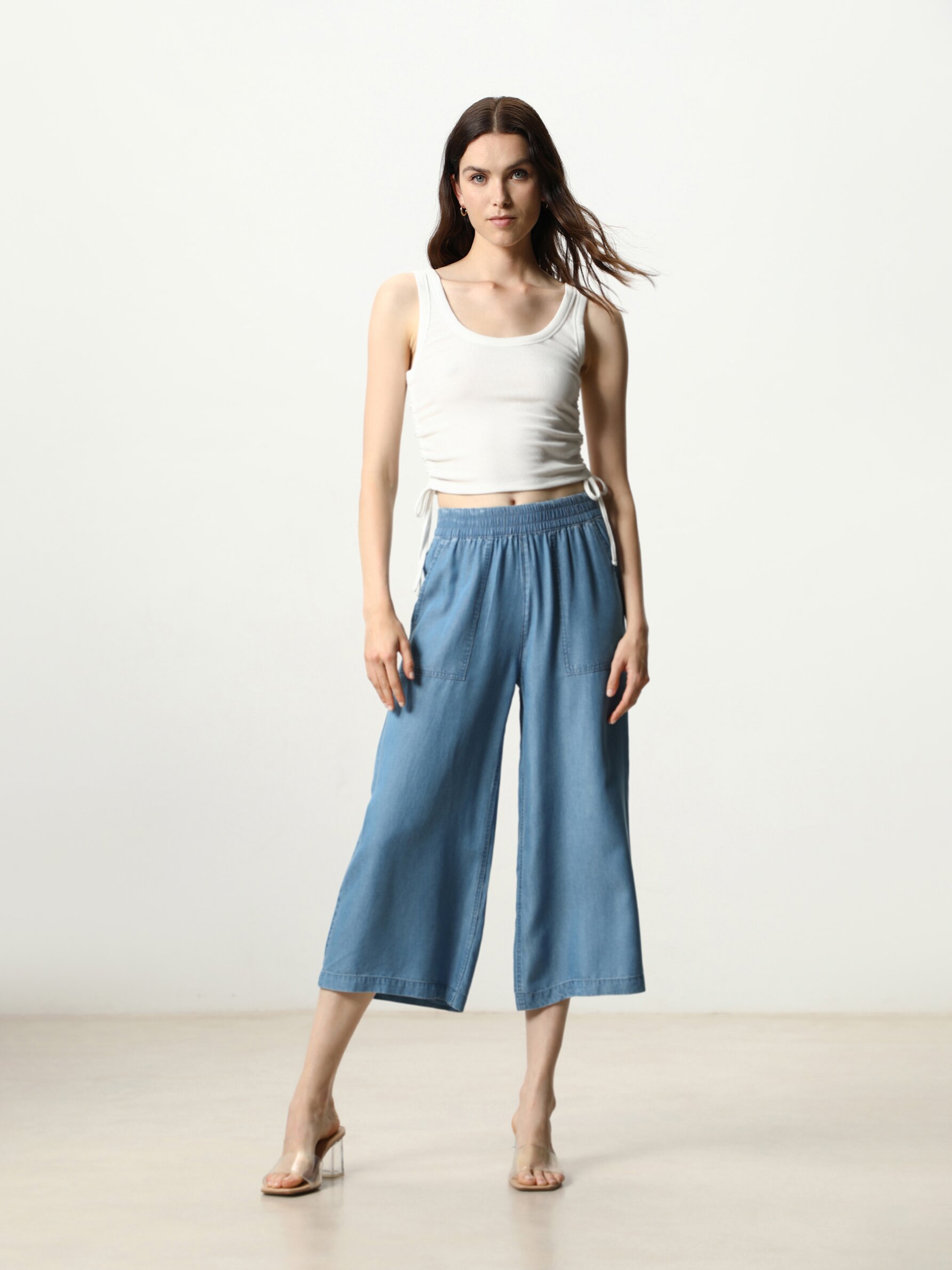 Lightweight denim culottes - JEANS 