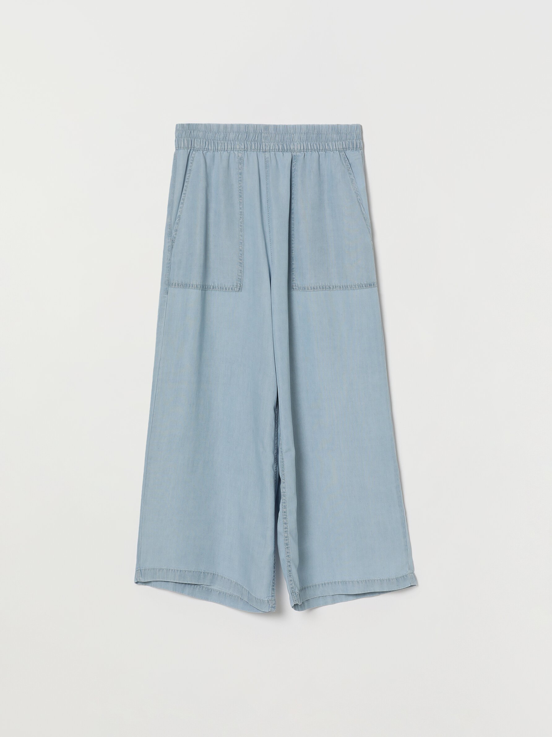 Lightweight denim culottes - High-waist 