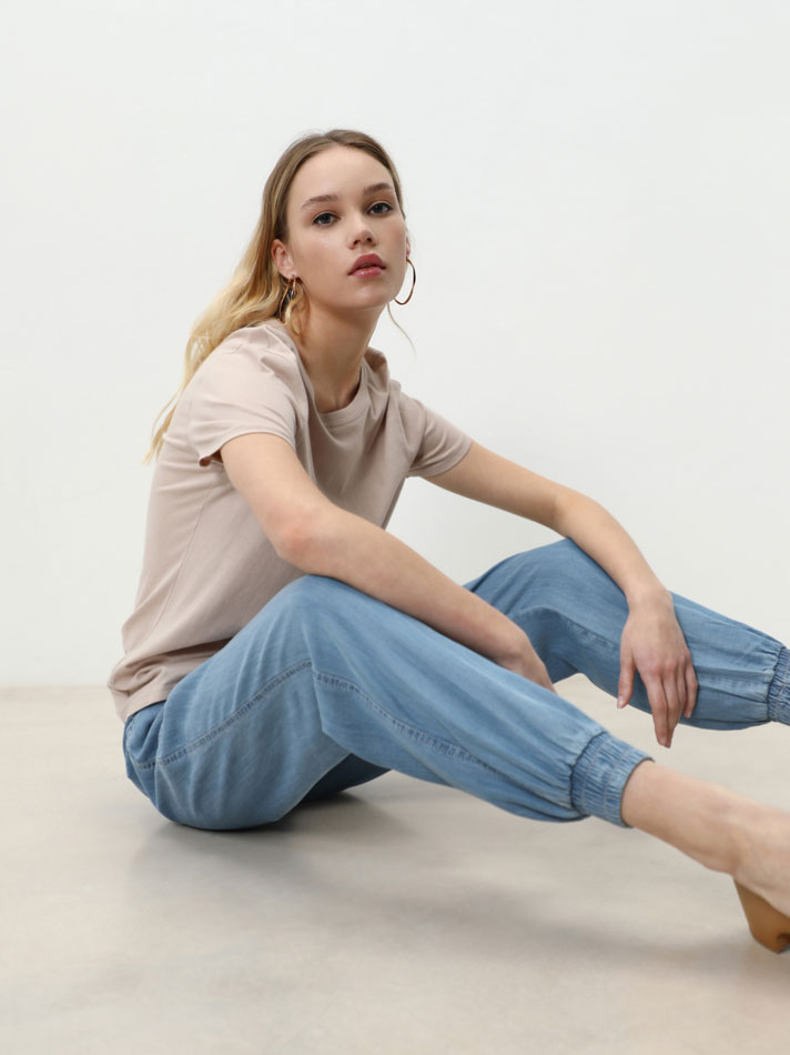 Lightweight denim joggers - Joggers 