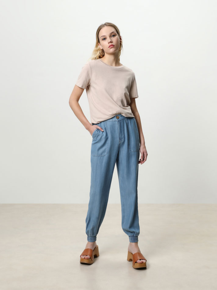 Lightweight denim joggers - DENIM - THE 