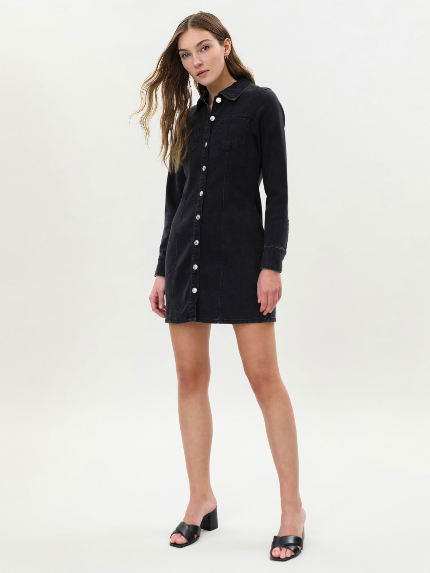 Denim dress - Long Sleeve Dresses 