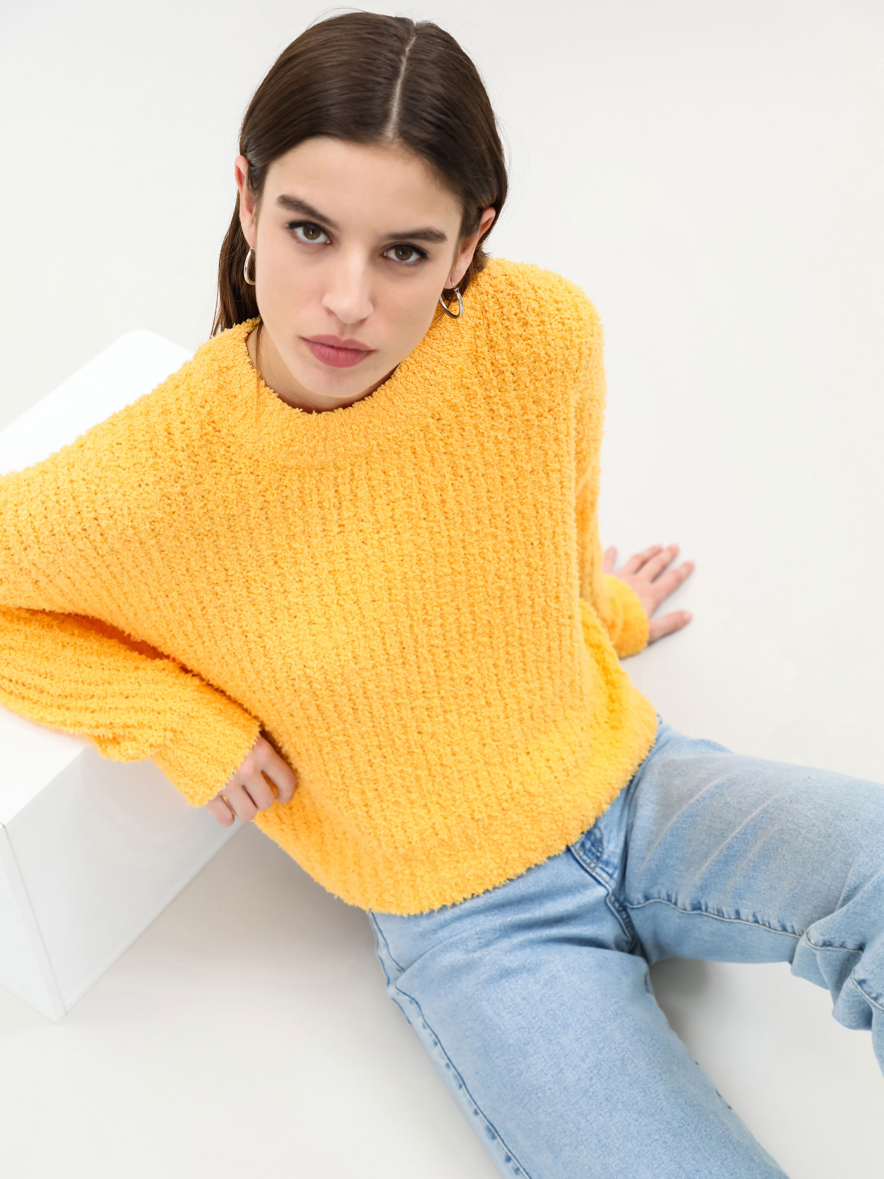 Faux fur sweater - KNIT - THE ENTIRE 