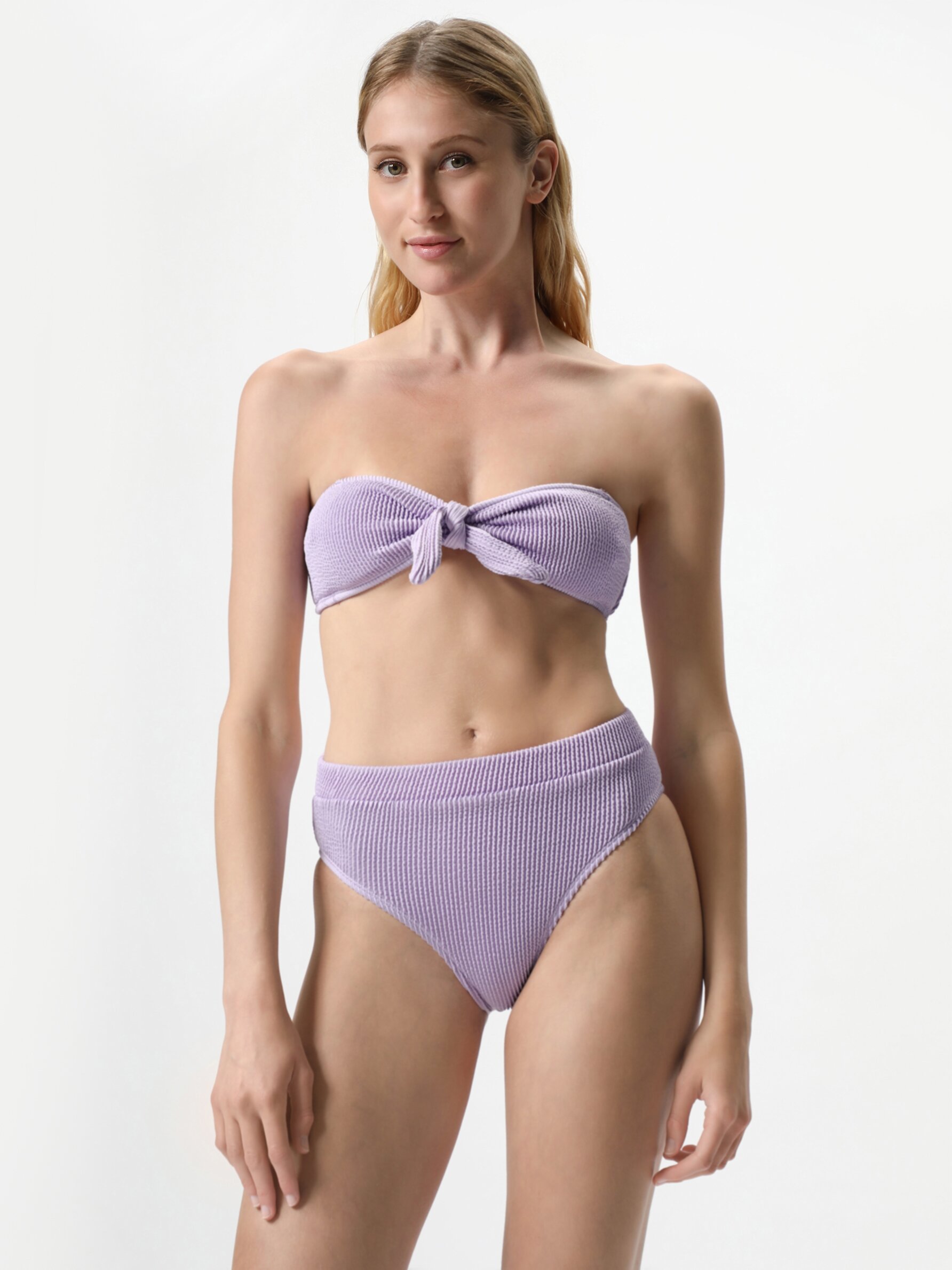 Ribbed high waist briefs - Bikinis 