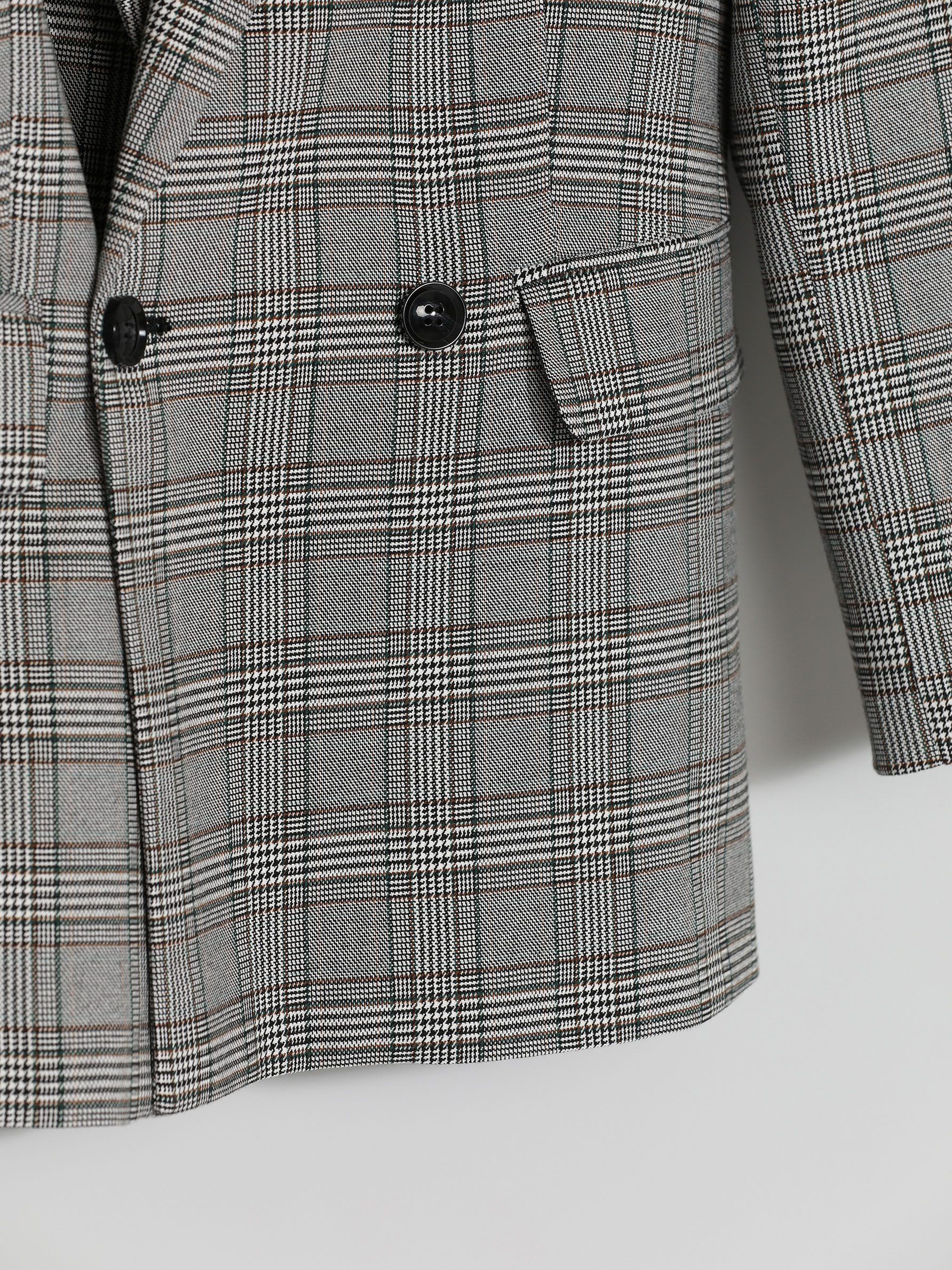 monochrome check blazer