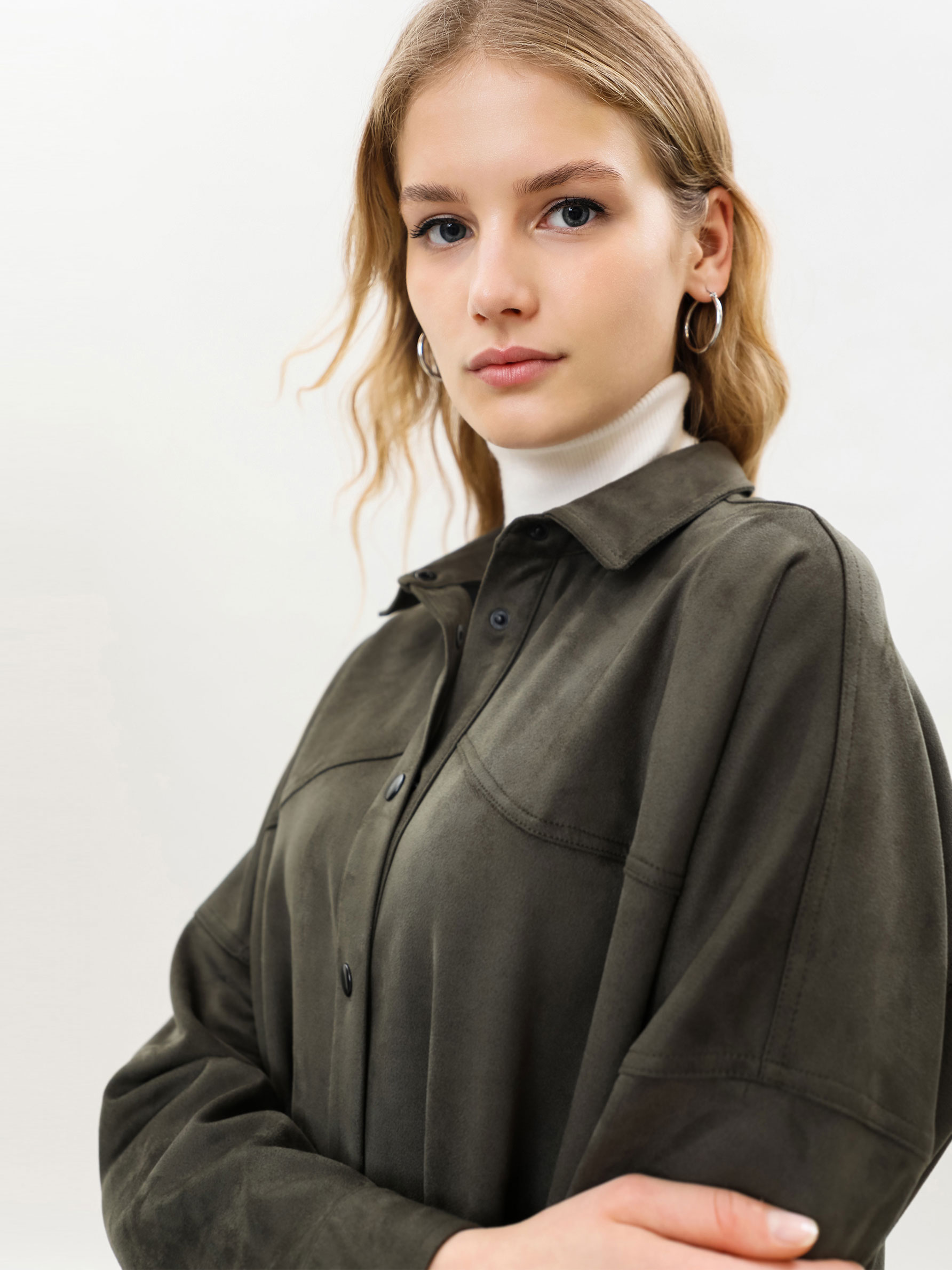 Faux suede overshirt Clearance