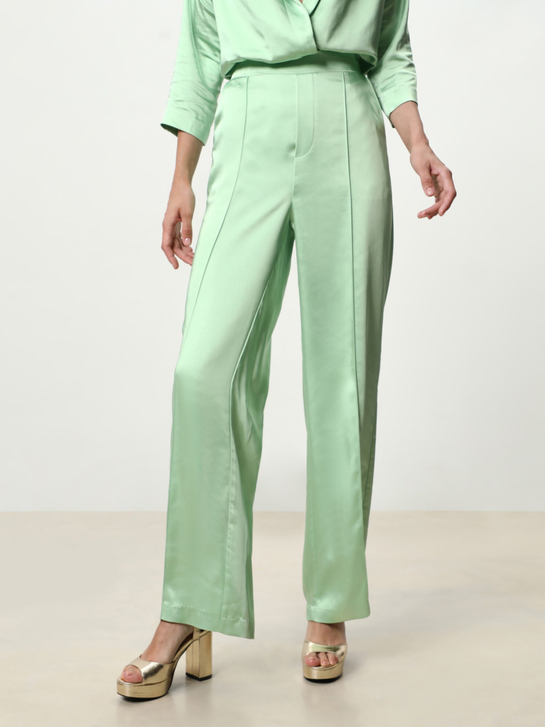 satin womens trousers