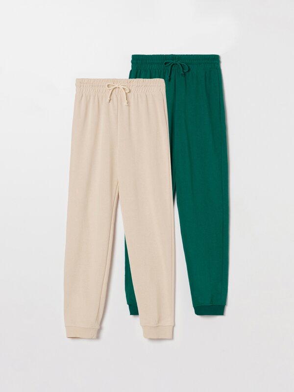Pack of 2 pairs of basic tracksuit bottoms