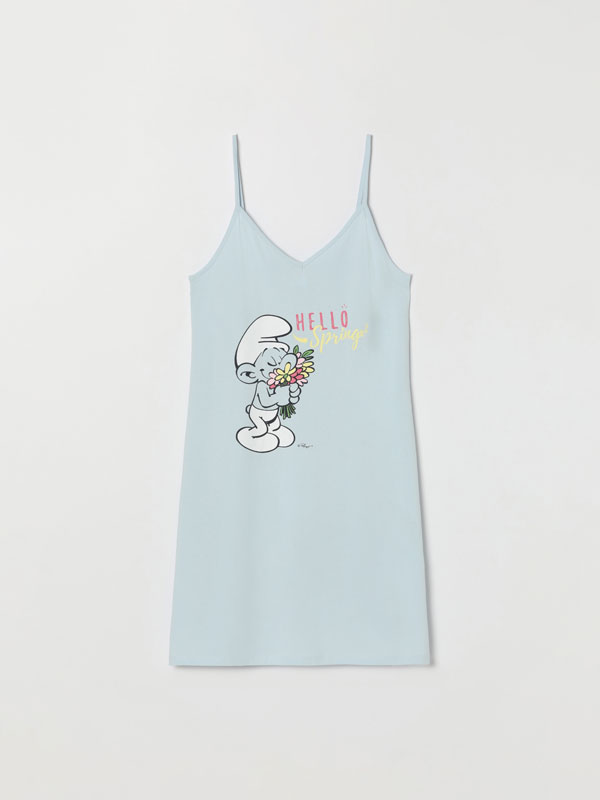 Nightdress with The Smurfs IMPS print