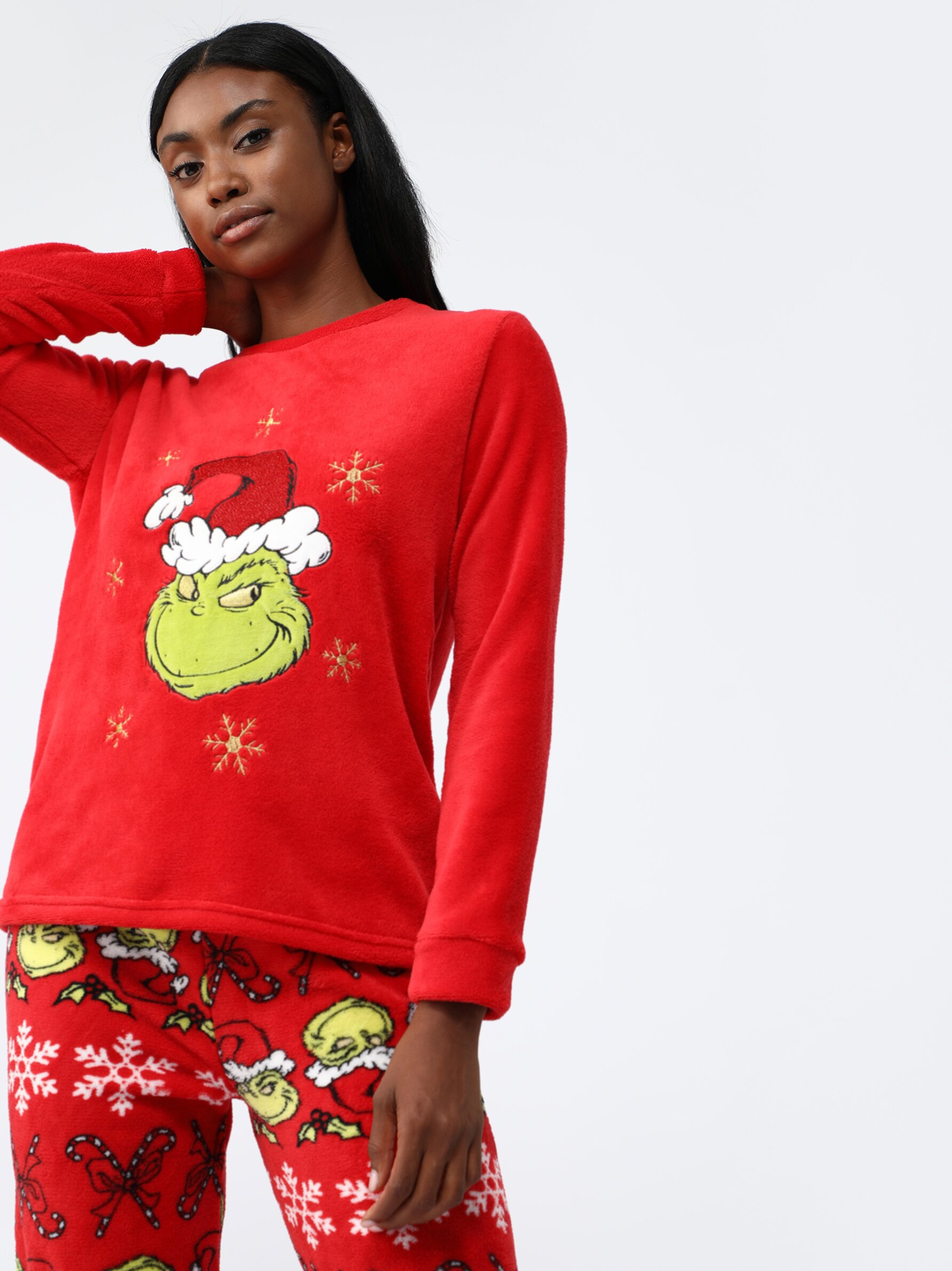 Pijama navideño de pelito El Grinch - - | Lefties Mexico Pijama navideño de pelito El Grinch - - | Lefties Mexico