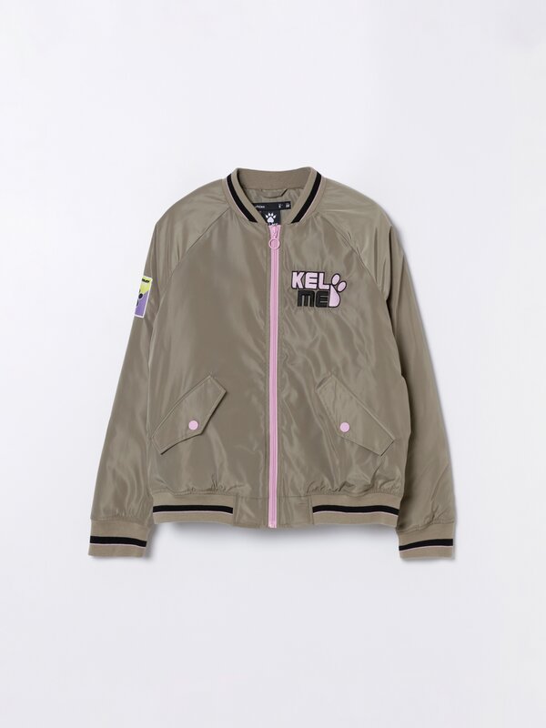 Embroidered Kelme x Lefties bomber jacket