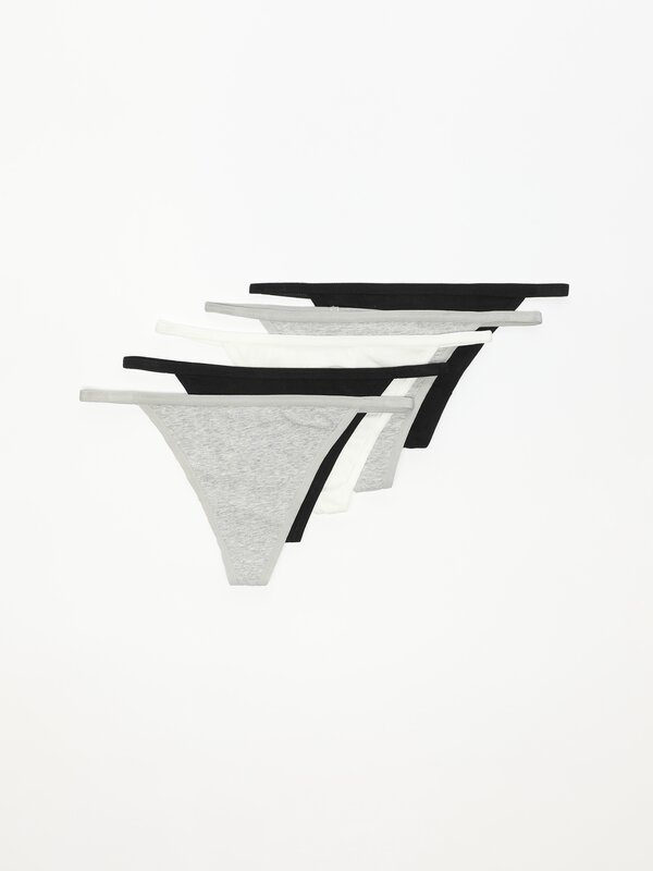 5-Pack of cotton thongs
