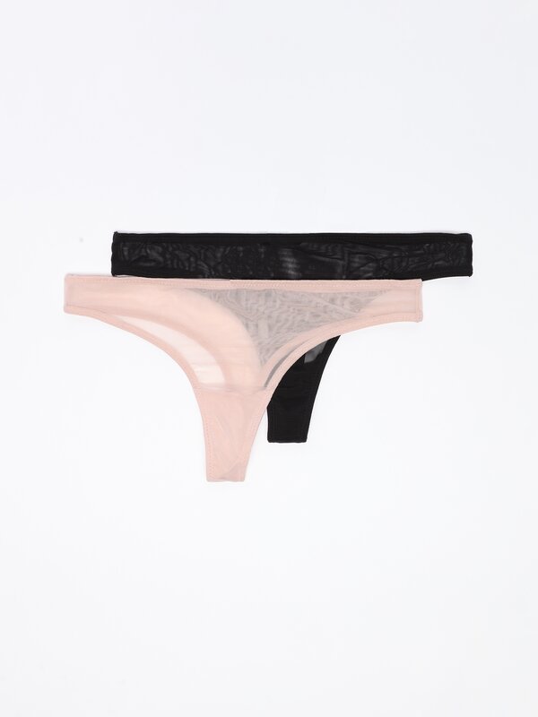 Pack of 2 tulle thongs