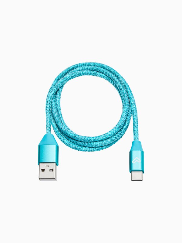 Shiny cable from USB-C to USB-A