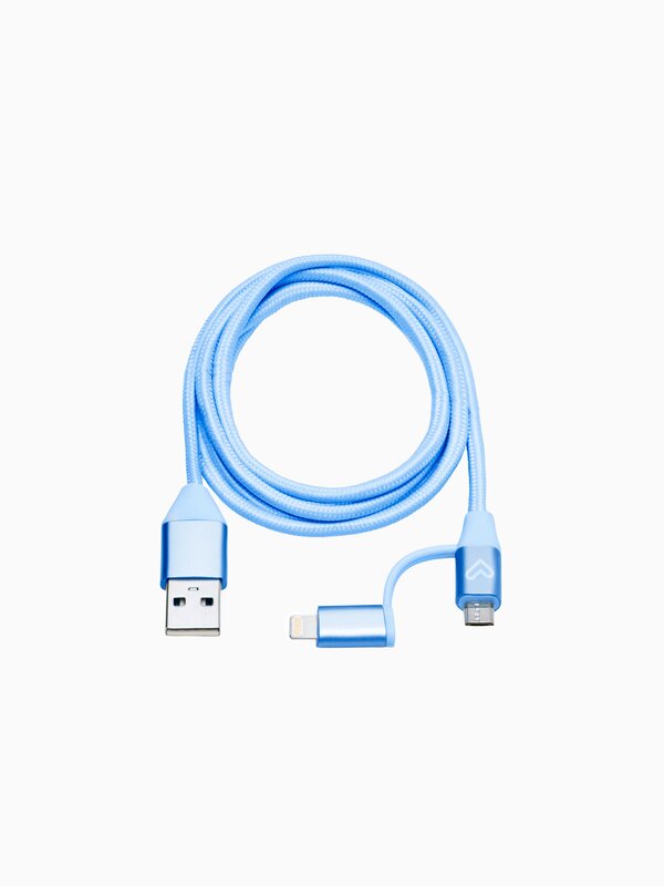Cable con doble cabezal de Lightning/USB C a USB A
