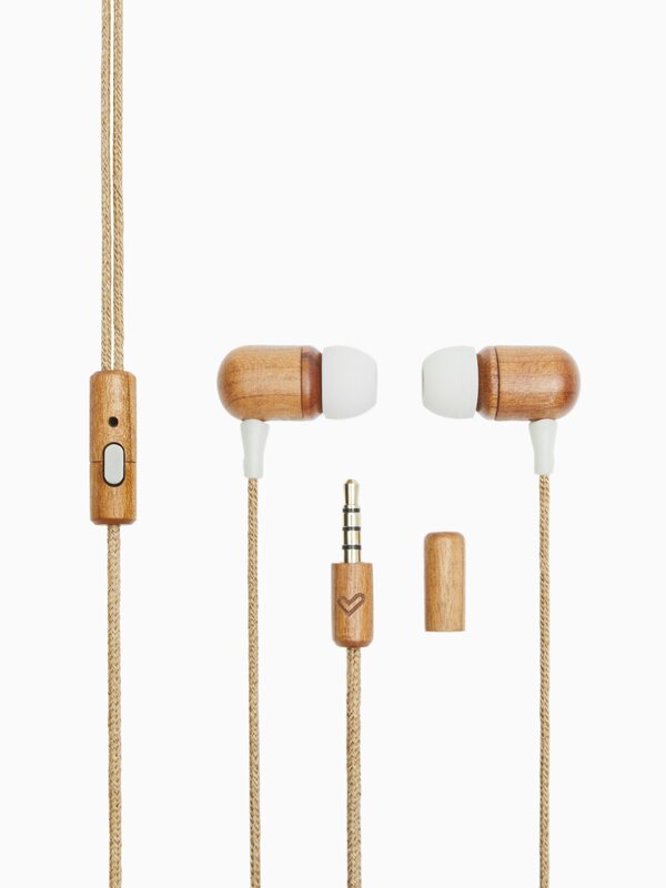 Wooden earphones