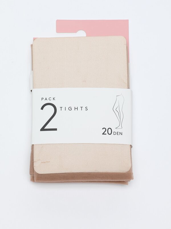 Pack of 2 basic tights