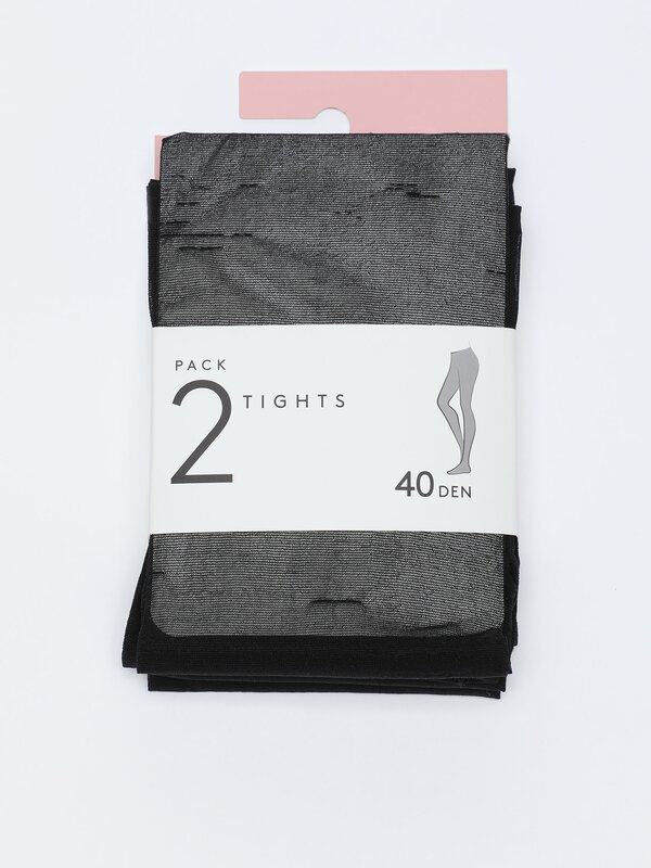 Pack of 2 basic tights