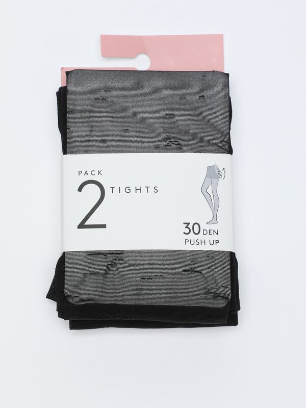 Pack of 2 push-up tights.