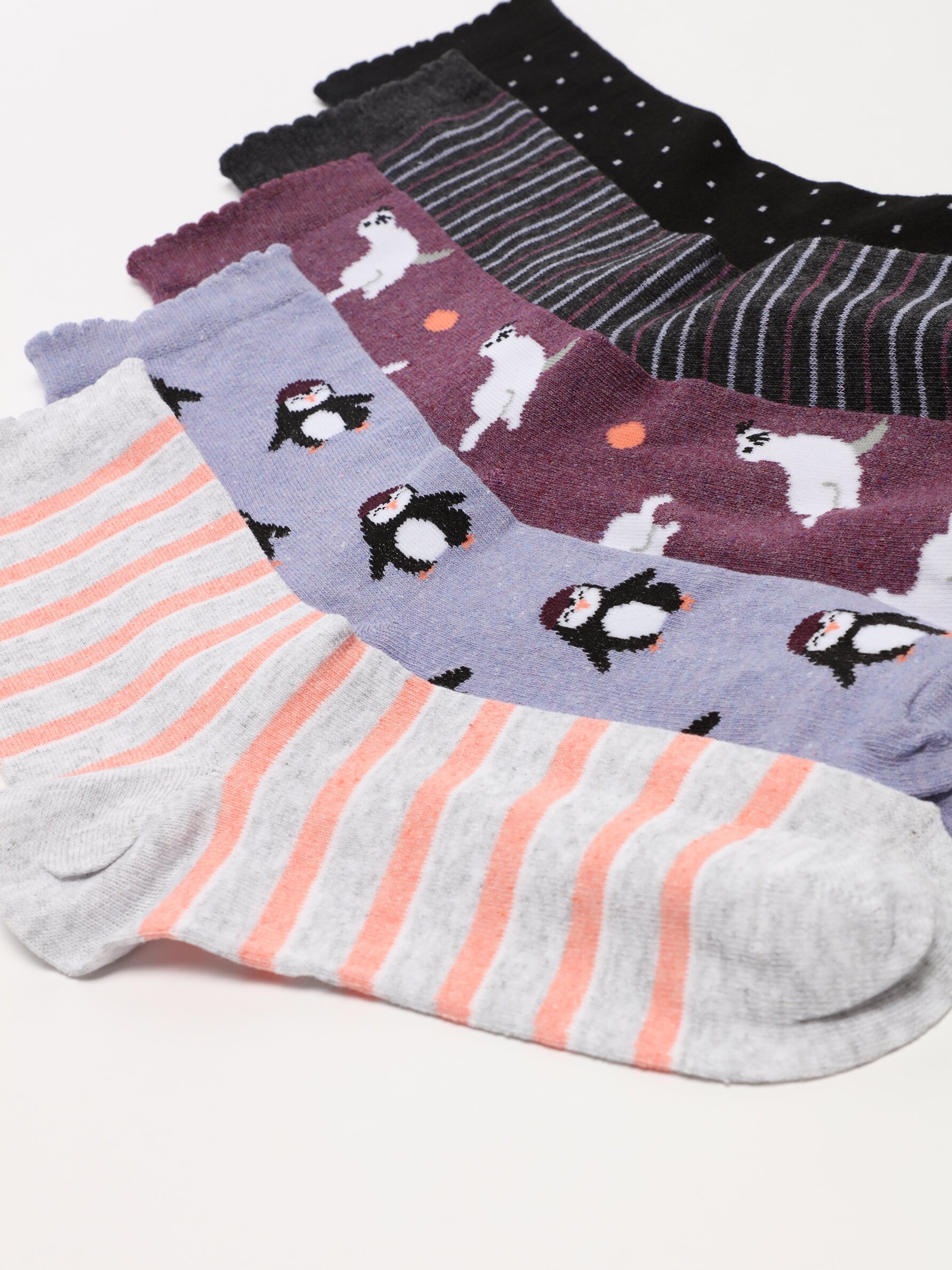 Thingimijigs 6 pares de calcetines estampados para niños 