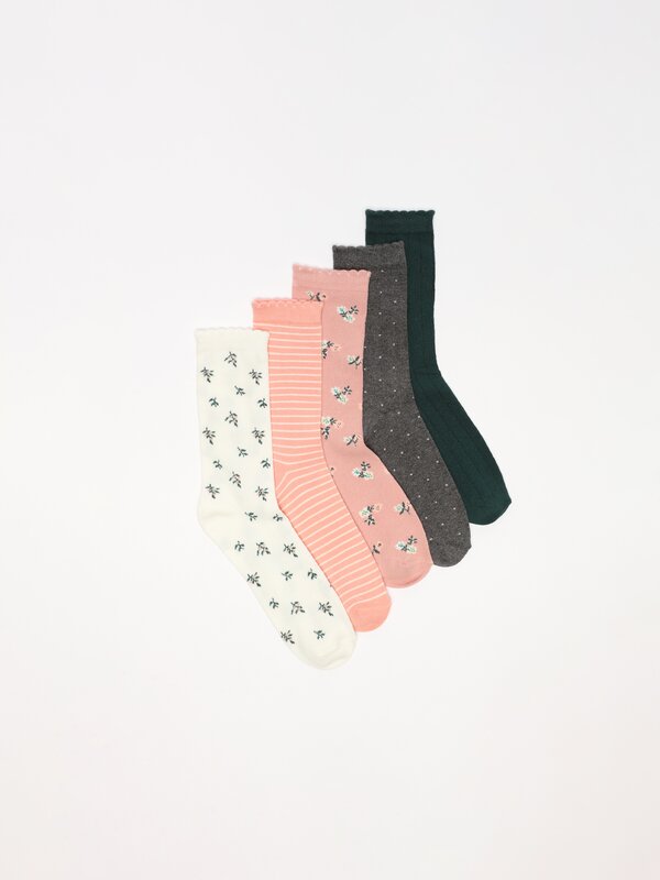 Pack de 5 pares de calcetíns longos combinados