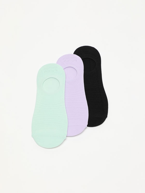 Pack de 3 pares de calcetines deportivos tipo invisible