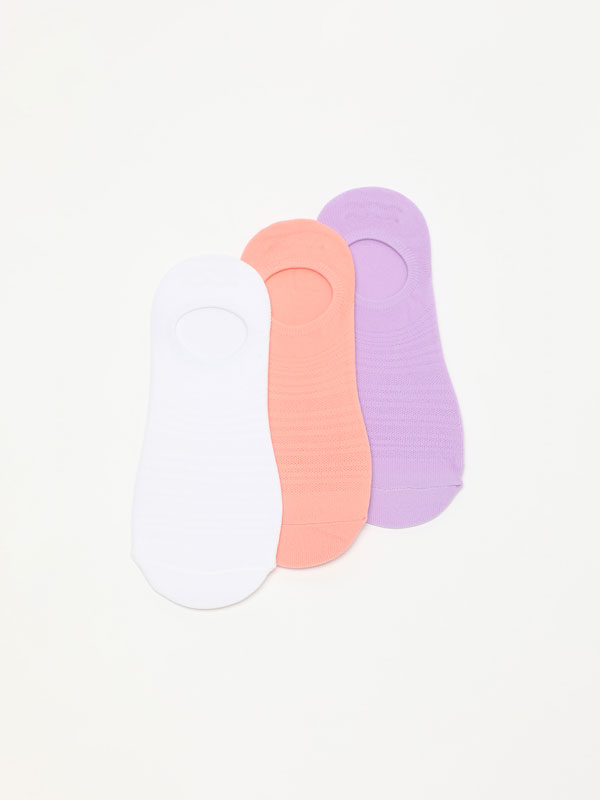 Pack de 3 pares de calcetíns deportivos tipo invisible