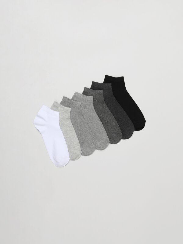 Pack de 7 pares de calcetines tobilleros básicos