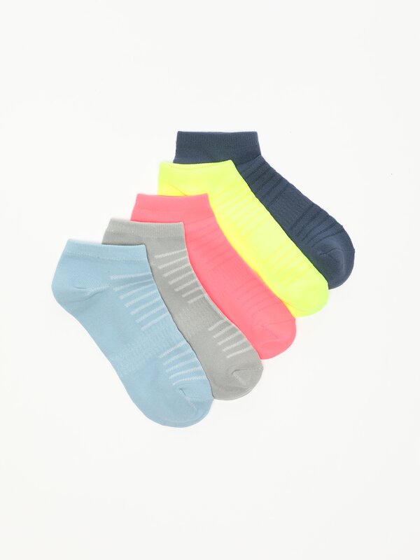 Pack of 5 pairs of sports ankle socks