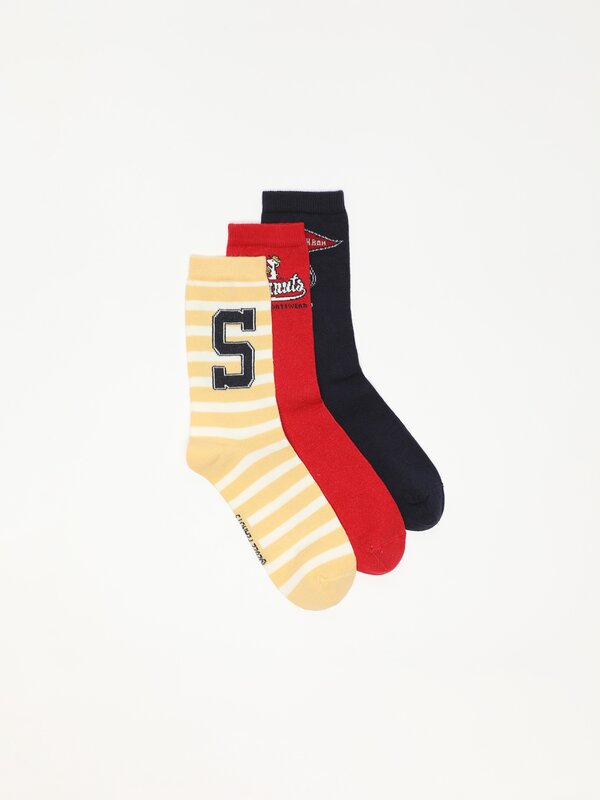 Pack of 3 pairs of Peanuts™ print socks