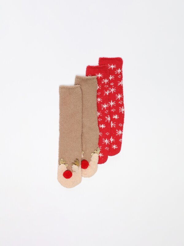Pack navideño de 2 calcetines
