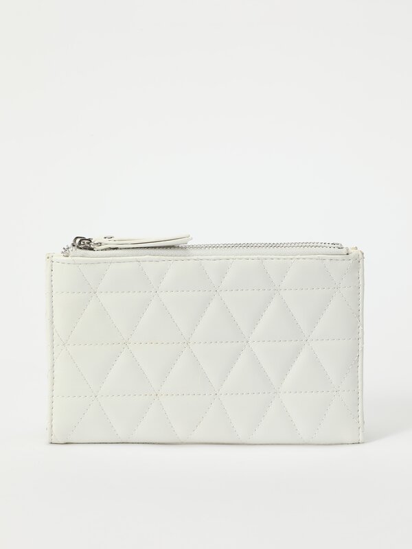 Quilted faux leather purse
