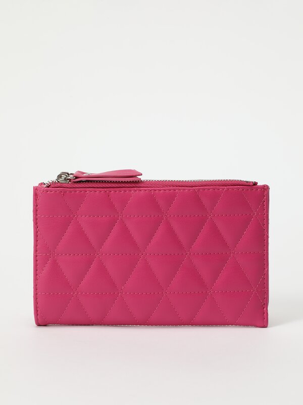 Quilted faux leather purse