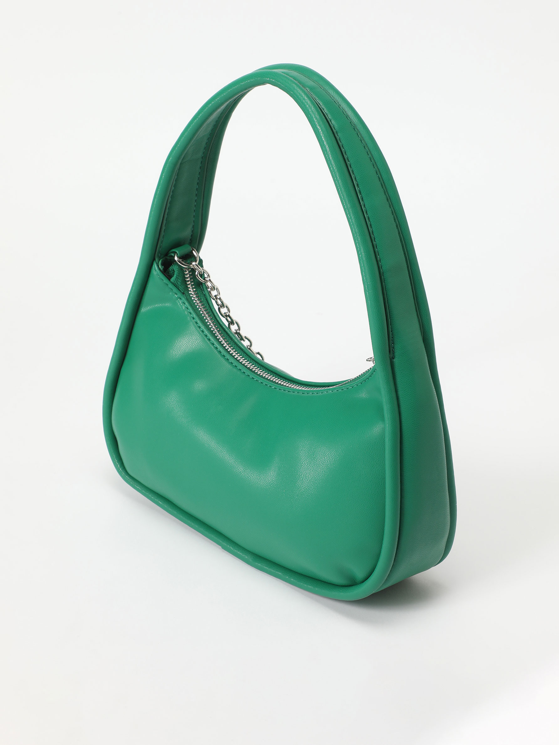 Womens Bag Faux Leather Shoulder Bag Green Color 