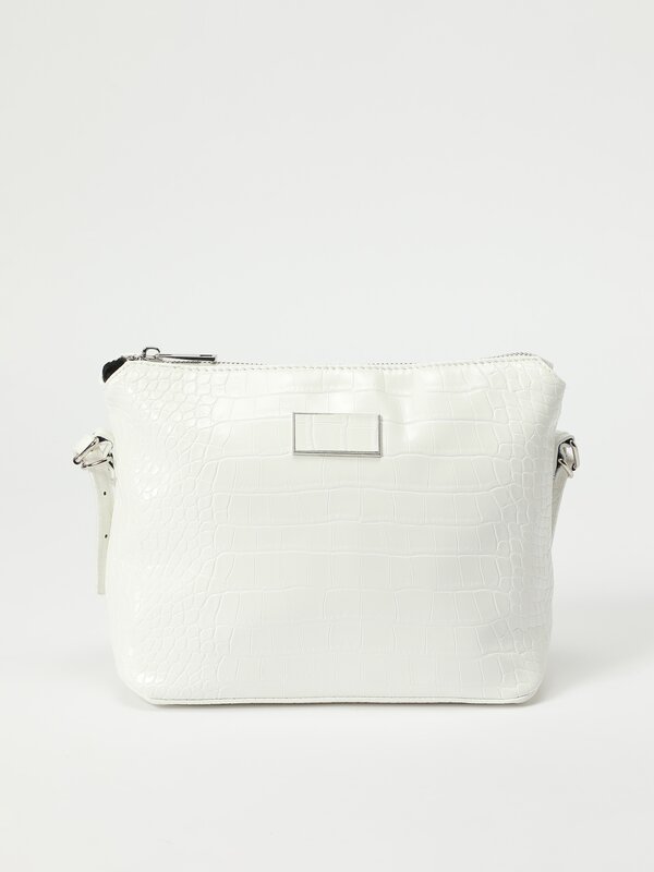 Embossed faux leather bag