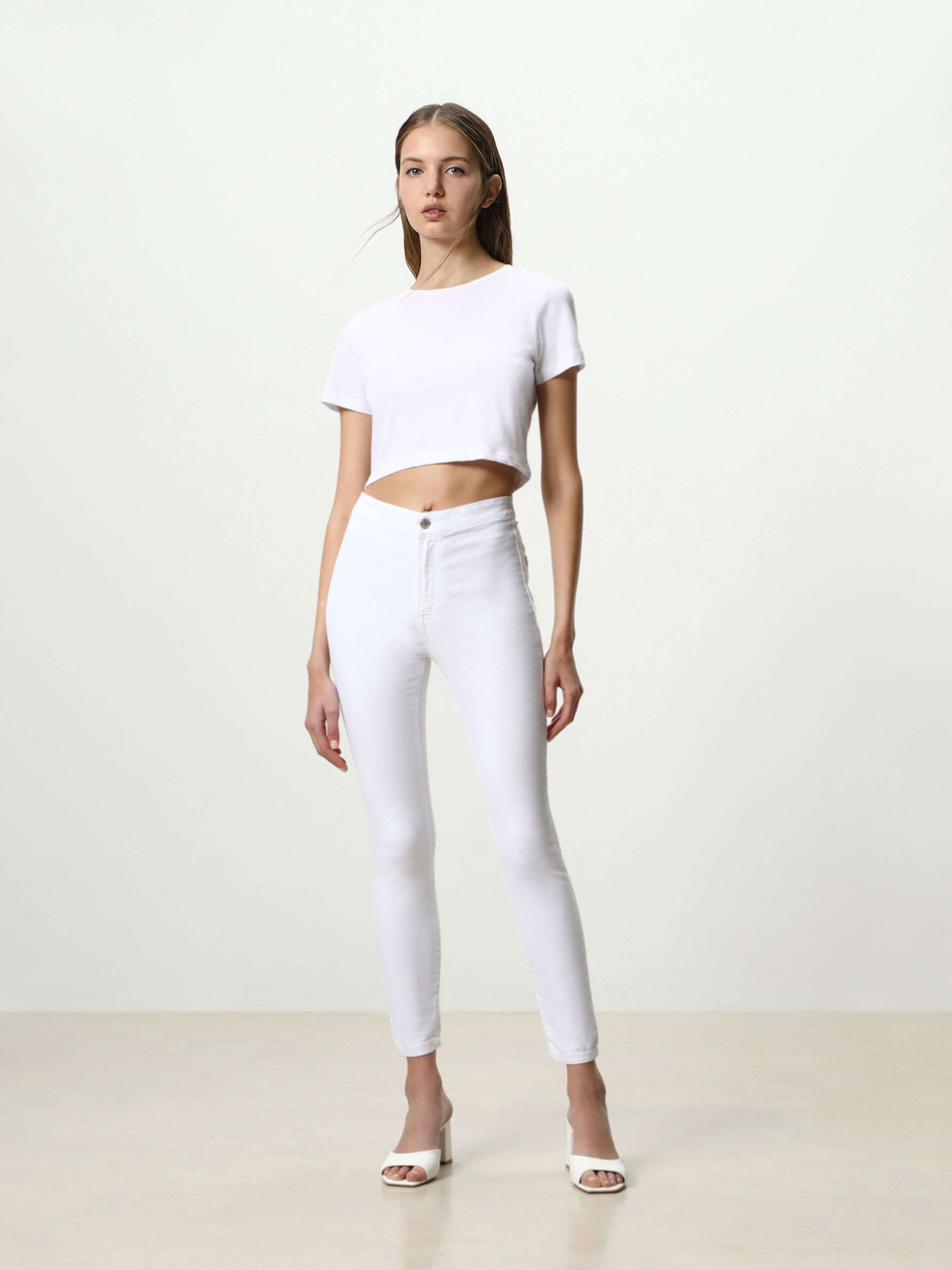 High-waist denim jeggings - JEANS - THE 