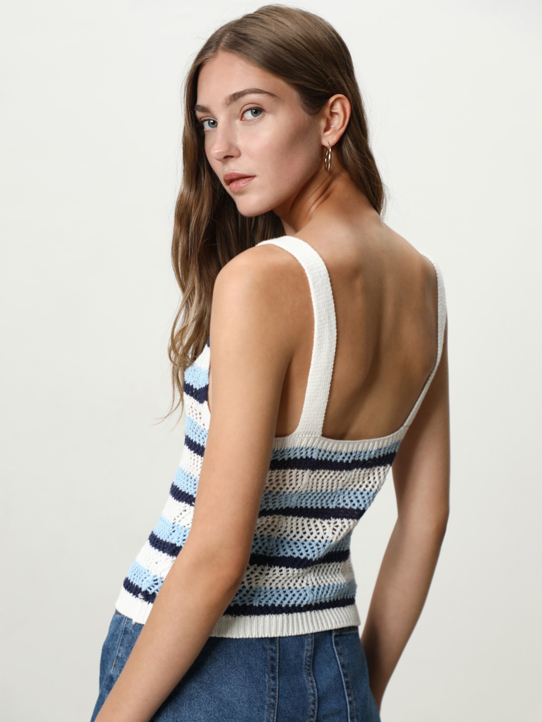 Open knit top - - | Lefties Israel
