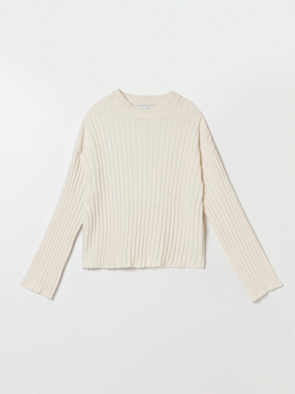 Chenille knit sweater