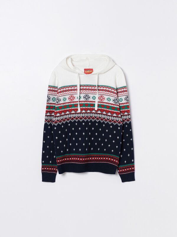 Sweater de malha natalícia