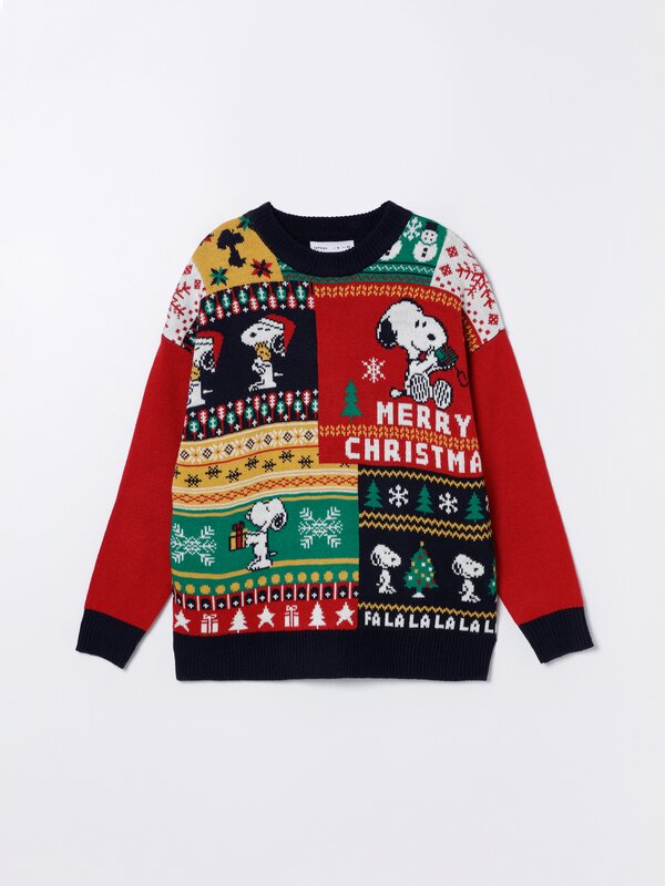 Sweater de malha natalícia dos Peanuts™